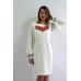 Embroidered dress "Rose Breath" milk